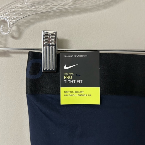 Nike Pro Blue Warm 7/8 Training Leggings - Picture 4 of 5